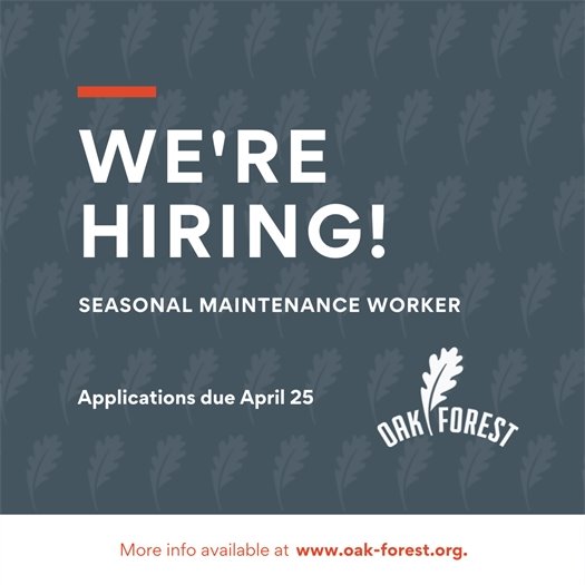 We're hiring seasonal maintenance workers 