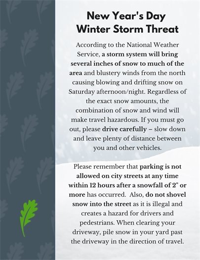Winter Storm Notice