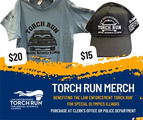 Torch Run Merch available while supplies last
