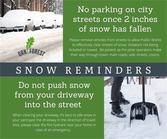 Snowfall reminders