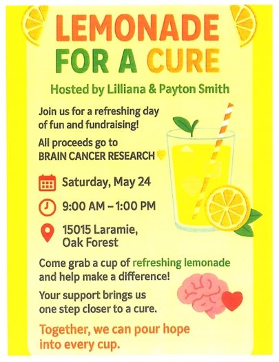 Lemonade for a Cure