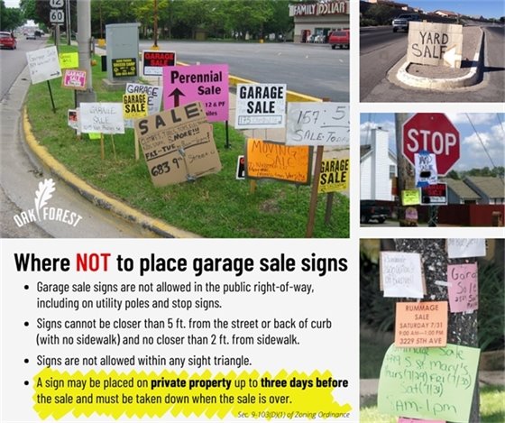Garage Sale signs