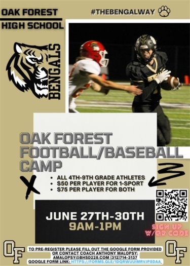 OFHS Football and Baseball camp registration