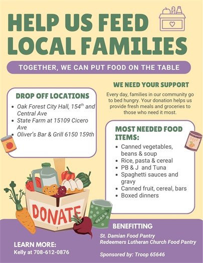 Girl Scout Troop Food Drive