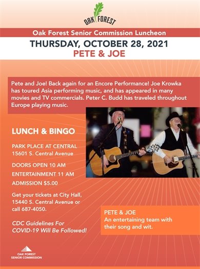 Senior Commission October Luncheon with Pete & Joe