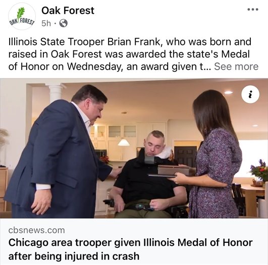 Trooper Frank receives state Medal of Honor