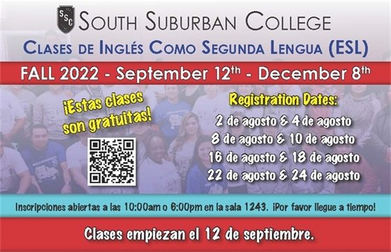 ESL classes at South Suburban College
