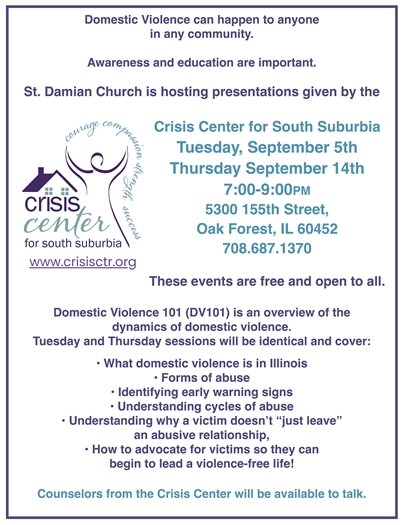St. Damian Church Crisis Center Presentation