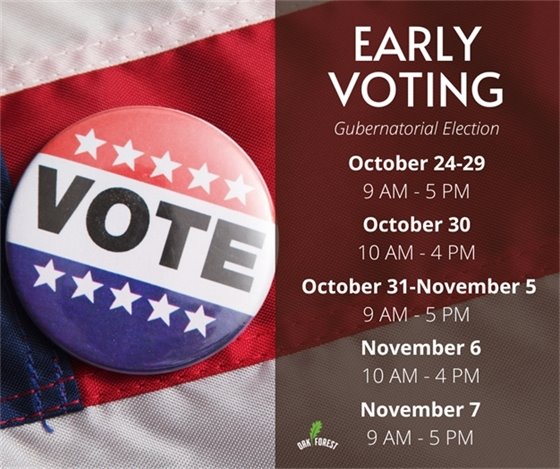 Early voting begins October 24