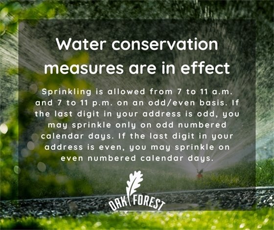 Water conservation measures