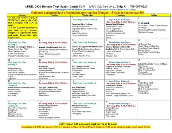 Senior Meals at Bremen Township