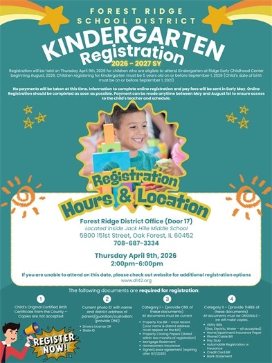 Forest Ridge Kindergarten Registration