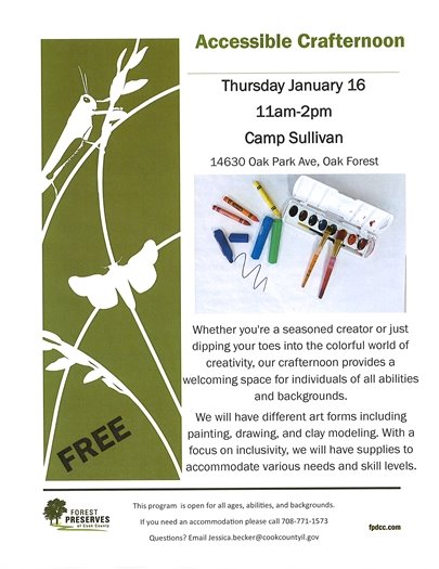 Crafting at Camp Sullivan on January 19