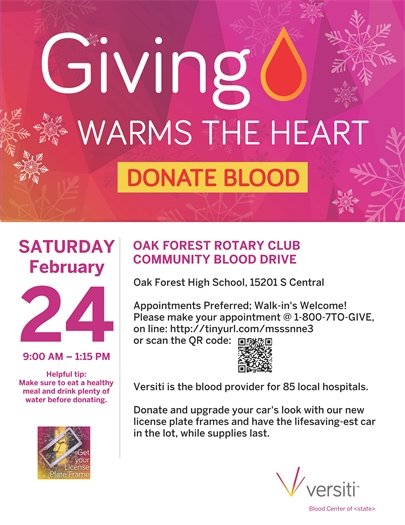Oak Forest Rotary Blood Drive