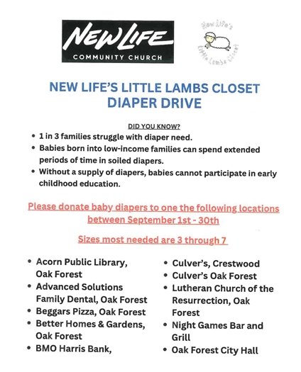 Little Lambs Closet Drive at City Hall