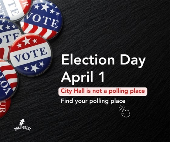 City Hall is not a polling place on April 1