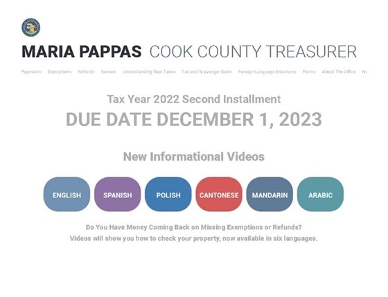 Tax installment due December 1