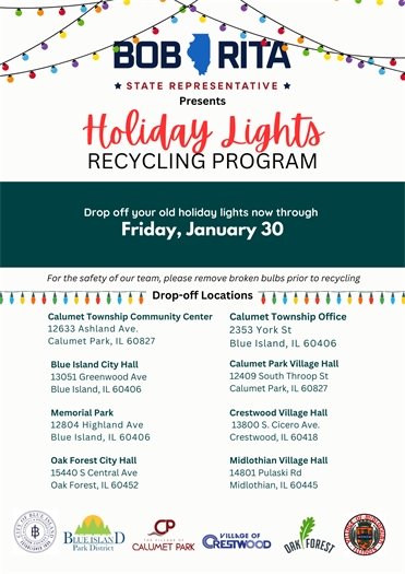Holiday Lights Recycling Through January 30
