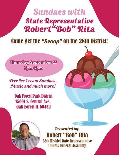 Rep Bob Rita Ice Cream Social on September 11
