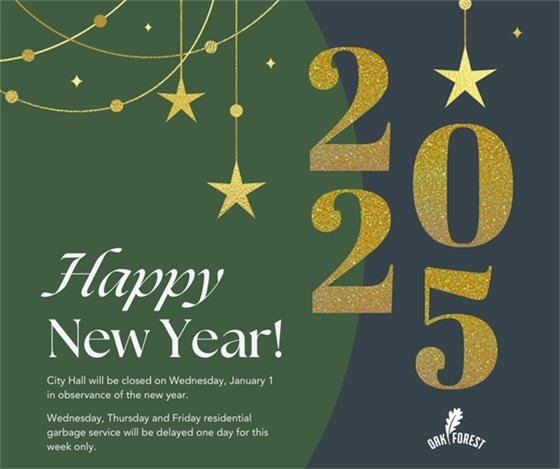 Happy New Year City Hall Hours