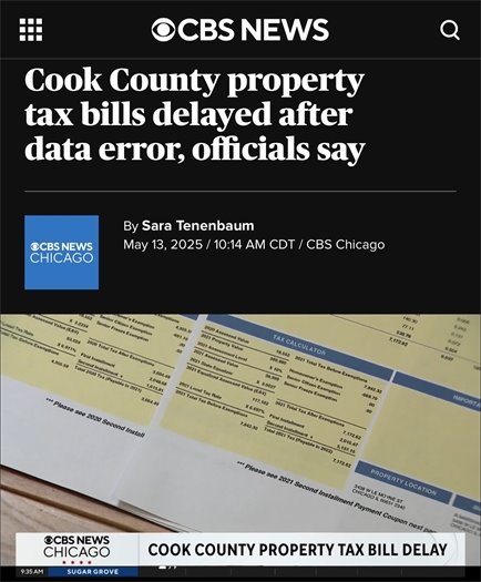 Property Tax Bills Delayed