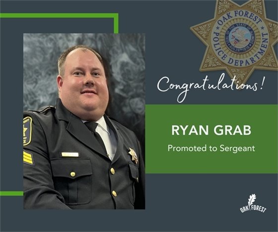 Officer Ryan Grab promoted to sergeant