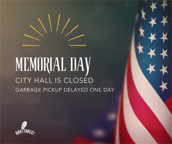 City Hall is Closed on Memorial Day