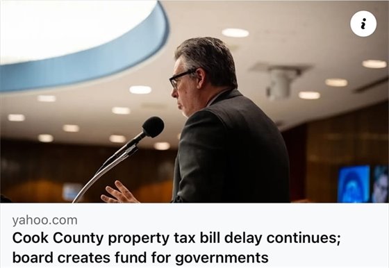 In The News: Cook County Property Tax Delay