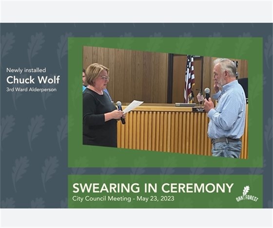Chuck Wolf sworn in as 3rd Ward alderperson