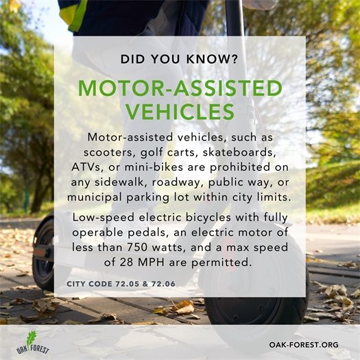 Did You Know: Motorized-Assisted Vehicles