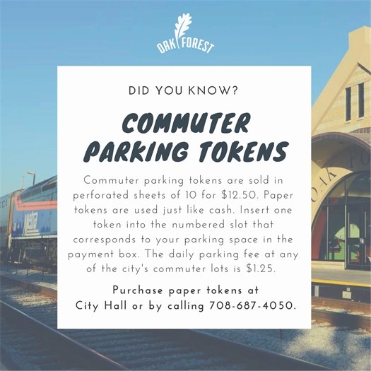 Purchase commuter parking tokens