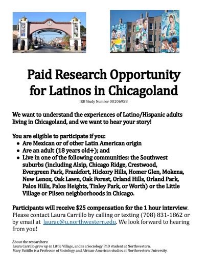 Paid Research Opportunity for Latinos