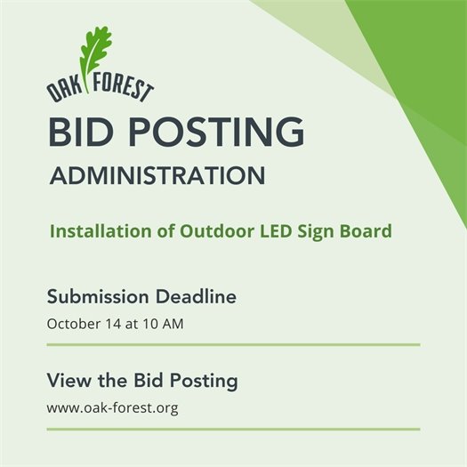 Bid Posting: Outdoor LED Sign