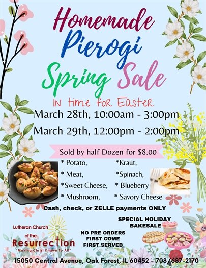 Lutheran Church Pierogi Sale