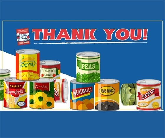 Stamp Out Hunger Food Drive Thank You