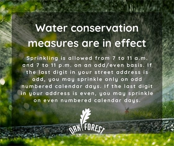 Water conservation measures