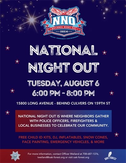 National Night Out is August 6