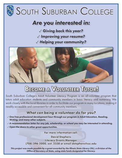 Literacy Tutors Wanted