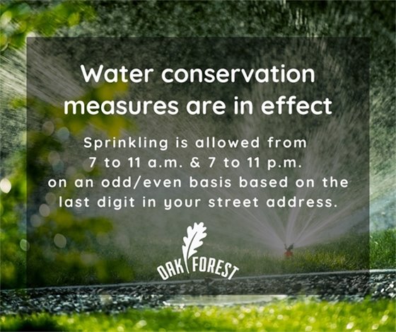 Water conservation measures are in effect 