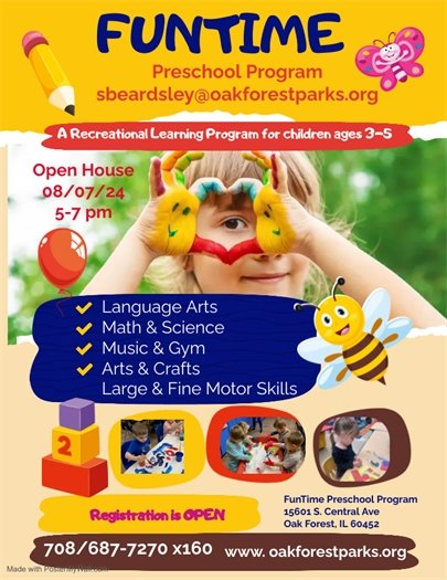 Funtime Preschool Open House on August 7