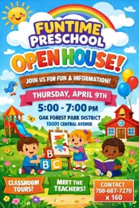 FunTime Preschool Open House on April 9