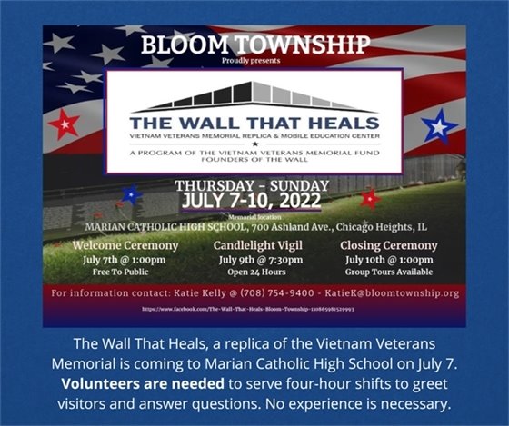 Volunteers Needed for the Wall that Heals
