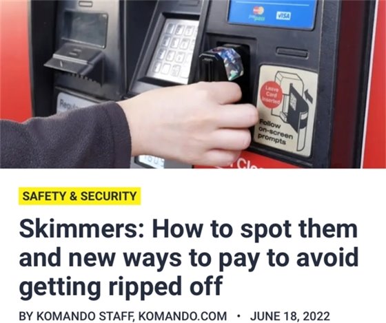 How to spot skimmers