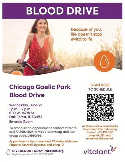 Blood drive at Gaelic Park