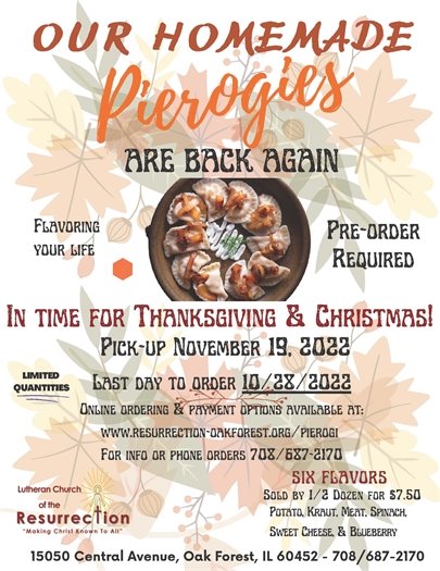 Lutheran Church of the Resurrection Pierogies