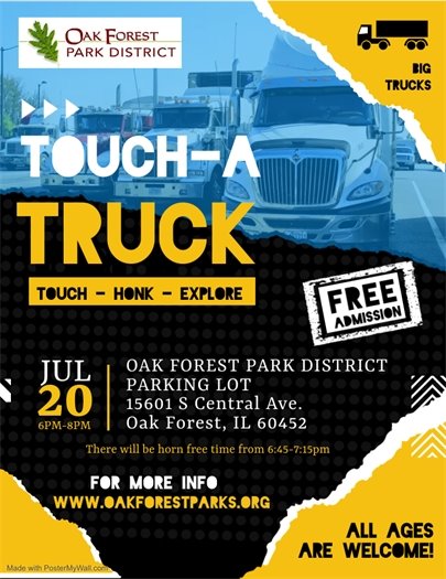 Touch a Truck at the Park District 