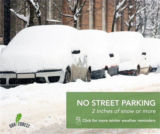 Snowfall reminders from the City of Oak Forest