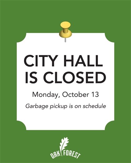 City Hall Closed on Monday