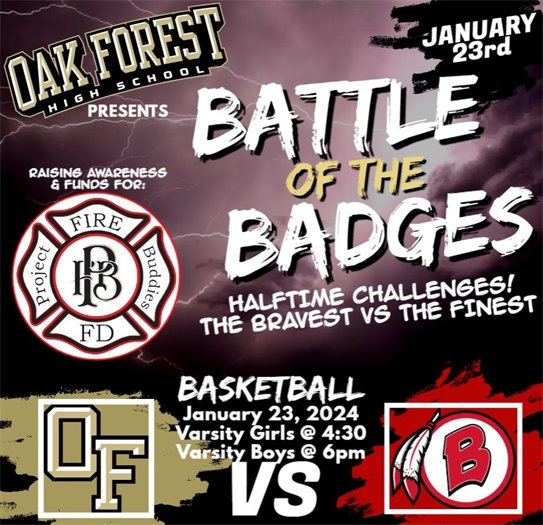 Oak Forest High School Battle of the Badges Basketball 