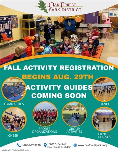 Park District Fall Registration Now Open